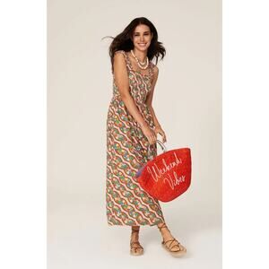 RHODE Printed Maggie Cotton Dress Size S